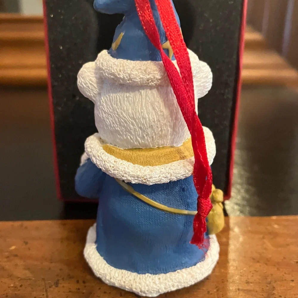 1999 Daytons Hudson Santa Bear Ornament Wizard 8 Ball Boxed Eight Ball.
